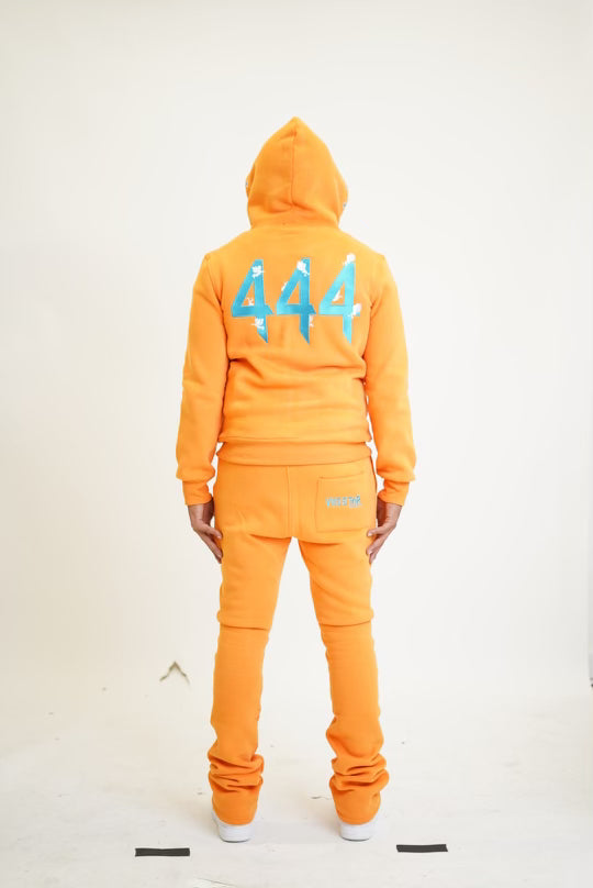 Orange 444 sweatsuit set