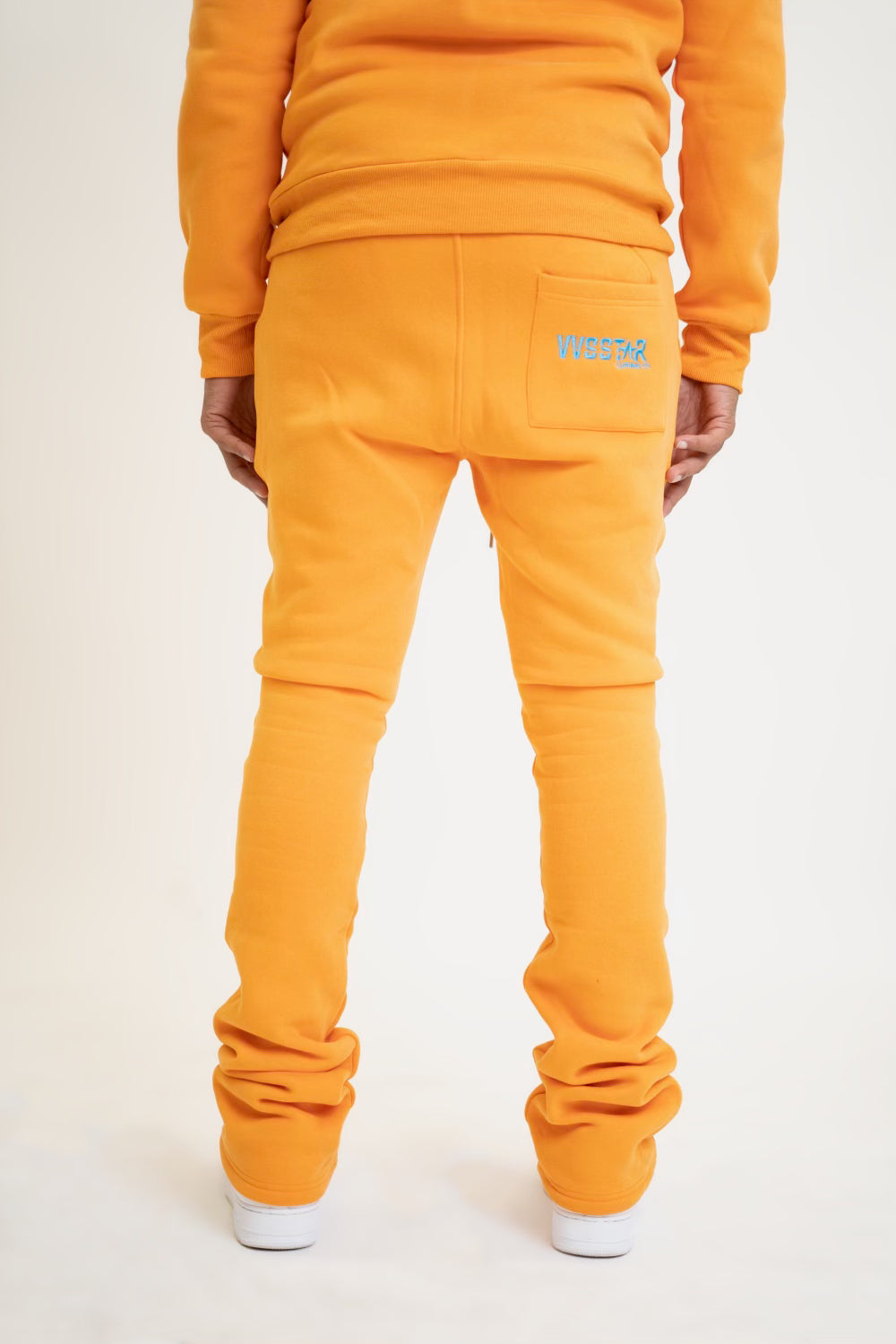 Orange 444 stacked pants