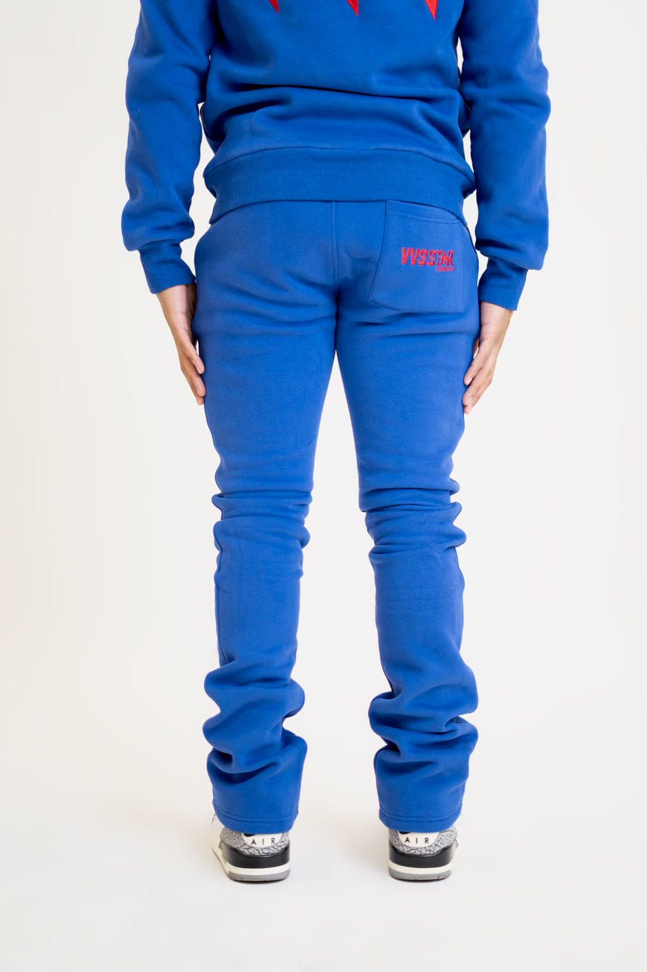 Blue 444 stacked pants