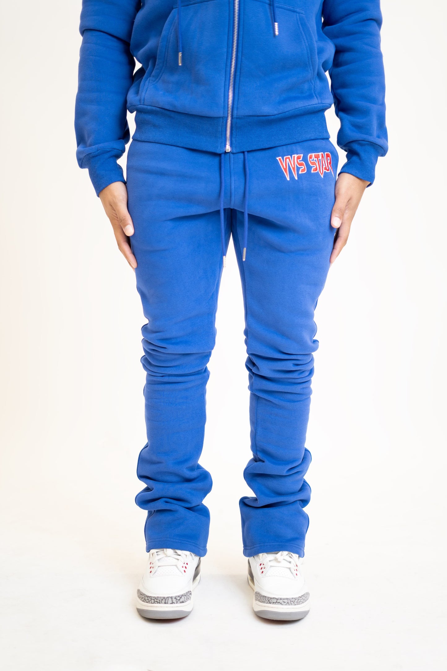 Blue 444 stacked pants