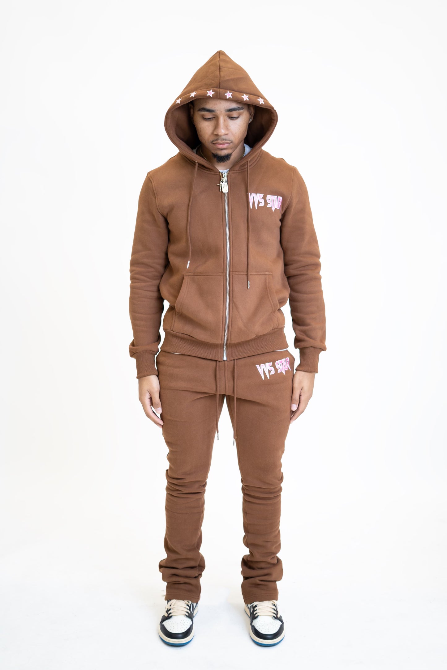 Brown 444 sweatsuit set