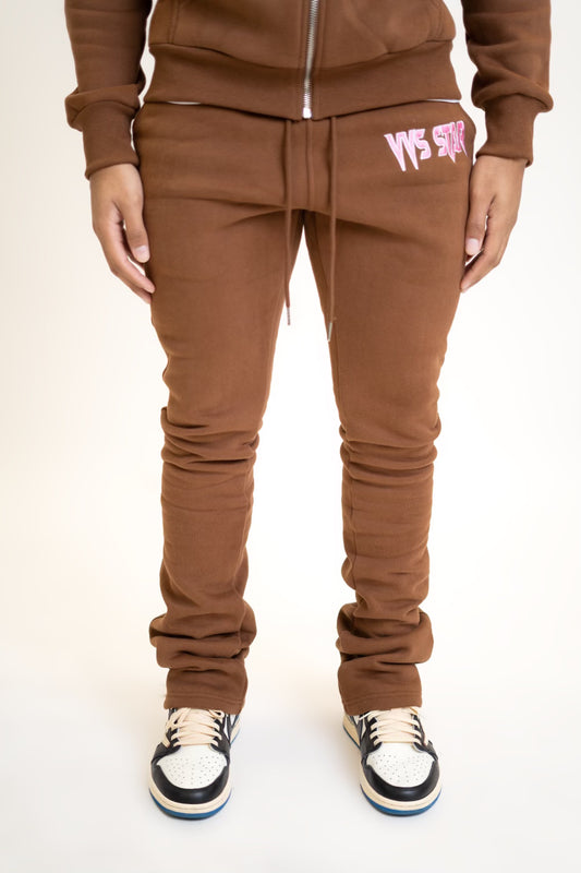 Brown 444 stacked pants